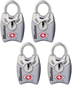 Master Lock Travel TSA Key Padlock 4 Pack, 25 mm Size, Colors May Vary