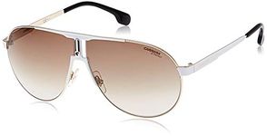 Carrera Men's Non-Polarized UV Protected Brown Lens Metal Full rim Aviator Sunglasses 1005/S