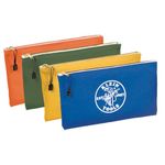 Utility Bag, Zipper Tool Bags in Olive, Orange, Blue, Yellow, 12.5-Inch Canvas, 4 Piece Klein Tools 5140