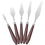 Skyzone 5 PCS Palette Knife Set,Stainless Steel Painting Mixing Scraper Set Oil Painting Knife Tools,Artist Painting Spatula Oil Painting Color Mixing Accessories for Artist Oil Painting