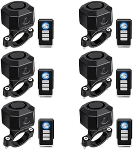 NineLeaf Bike Alarm with Remote, Vibration & Motion Sensor, USB - Rechargeable Anti - Theft Alarm,IP65 Waterproof​,for Bicycle,Motorcycle,Ebike,6PK