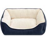 Hollypet Cat Bed Small Dog Bed Pet Bed for Cats and Puppy, Soft Pet Sleeping Bed Breathable Pet Cushion, Blue(55 * 45 * 15cm)