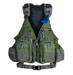 carbonholo Fly Fishing Vest Pack Set with Water Bladder and Full Backpack - Unique Waist Belt - Insulated Bladder Pocket - Adjustable for Men and Women - Best Outdoors Gift Idea, Woodland Green - Sage