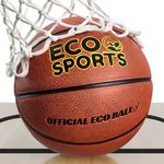 Eco Sports 29.5 Indoor Basketball - Size 7 Regulation Basketballs - Vegan Leather Cruelty Free Sustainable Basket Balls