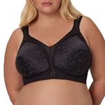 Playtex Women's 18 Hour Original Comfort Strap Wirefree Bra, Black, 42DD