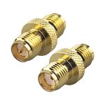 Boobrie Upgraded SMA Female to RP-SMA Female Connector DC-18GHz RP SMA Female to SMA Female Adapter SMA to RP-SMA Female Gold-plated Extension Coax Connector for FPV Drone Signal Booster Wireless LAN