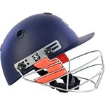 SG OPTIPRO Cricket Helmet | Navy Blue | Size: Medium | For Men & Boys | Adjustable Steel Grill | Breathable inner padding | Lightweight