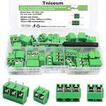 Tnisesm/60pcs 2 Pin & 3 Pin 5mm Pitch PCB Mount Screw Terminal Block Connector TN-T03G