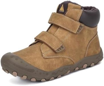 Mishansha Kids Winter Hiking Boots Water Resistant Brown Toddler 8.5