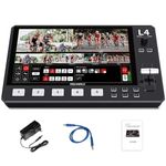 Feelworld L4 Switcher 10.1 Inch Touch Screen Multi-Camera Video Mixer Switcher,4 x HDMI&SDI&Audio Input/Output,App/PTZ Control,USB3.0 Fast Streaming,Built-in Cooler,13 Transitions