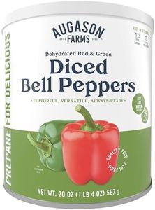 Augason Farms Dehydrated Diced Red & Green Bell Peppers #10 Can, 20 oz