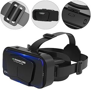 Virtual Reality VR Headset 3D Glasses,Support 4.7-7 Inch Version Virtual Reality Glasses Stereo Headphones 3D Glasses, VR Glasses for TV, Movies, Video Games(Black)
