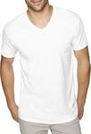 Next Level Apparel 6440 Mens Premium Fitted Sueded V-Neck Tee - White, Extra Large