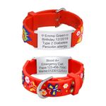 Personalized Safety Wristband Bracelet for Kids - Child ID Bracelet for Emergency Contact or Medical Information Waterproof Cartoon Style Silicone Bracelet for Boys Girls Teenagers