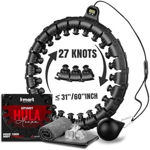 Smart Weighted Hula Hoop, Adjustable Fitness Exercise Weighted Hula Hoop - 27 Detachable Knots/Link