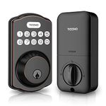 TEEHO TK001 Keyless Entry Door Lock with Keypad - Smart Deadbolt Lock for Front Door with 2 Keys - Auto Lock - Easy Installation - Oil-Rubbed Bronze