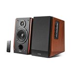 Edifier R1700BT Bluetooth Bookshelf Speakers - Active Near-field Studio Monitors - Powered Speakers 2.0 Setup Wooden Enclosure - 66W RMS, Brown