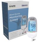 Kinetik Wellbeing Blood Sugar Monitor - Glucometer Kit for Diabetic Home Testing Used by the NHS - Monitor Glucose with Precision - Suitable for Pregnancy - Supporting Diabetes UK