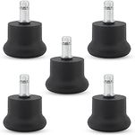 LIMKOMES Replacement Office Chair Stool Swivel Caster Wheels to Fixed Stationary Castors, Office Chair Wheels for Carpe (Set of 5)