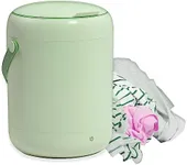 Portable Laundry Washing Machine - Great for Travel, Camping, and RVs - Mini Compact Washer for Delicate Fabrics and Small Loads - Includes Strainer and Handle (Green)