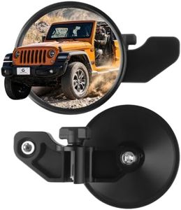 GEVINFA Quick-Release Door-Off Mirrors Compatible with 2018-2026 Jeep Wrangler JL & Gladiator JT, 5.5" Convex Side Mirrors with Neodymium Magnetic Mount, Tool-Free Door Hinge, Driver & Passenger Pair