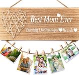 Narasios Gifts for Mom Grandma Birthday Gift from Daughter Son Kid Best Mom Ever Picture Frame Presents for Mothers Day Photo Frame Valentines Thanksgiving Unique Decortive Sign