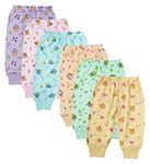 Dowin 100% Cotton Baby Pajami - Pack of 6 - Assorted Colours (Printed_Rib_PAJAMI_XXL)