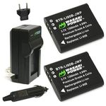 Wasabi Power Battery (2-Pack) and Charger for Olympus LI-90B LI-92B and Olympus SH-1 SH-50 iHS SP-100 SP-100EE Tough TG-1 iHS Tough TG-2 iHS Tough TG-3 XZ-2 iHS