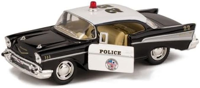 1957 Bel Air Die Cast Police Car Toy with Pull Back Action