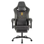 SUKIDA Gaming Chair Massage - Gamers Choice Gaming Chairs for Adults, Reclining Ergonomic Gamer with Footrest Pc Computer Comfy Leather Swivel Recliner Adjustable Backrest Lumbar, Grey