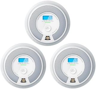 X-Sense Smoke Detector Carbon Monoxide Alarm Combo, 10-Year Non-Replaceable Battery, Not Hardwired, UL 217 & UL 2034 Certified, Model XP0H-SN, 3-Pack