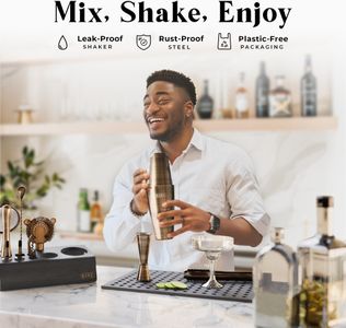 Bare Barrel 14-Piece Cocktail Shaker Set – Bartender Kit with Accessories