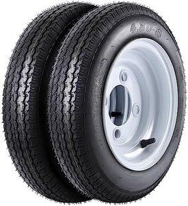 GarveeTech 4.80-8 480-8 4.80 X 8 with 4 Lug Tire, Max Load 760LBS 90PSI,Load Range C,6 PLY,2 Pack 4.80 8 Tire with 4 Lug, Muti Function Lawn Mower Tire & Tractor Turf Tire & Boat Tire