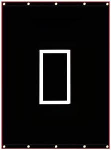 Doublehorse Baseball Batting Backstop - 6X8 FT PVC Vinyl Portable Quick Setup Softball Hitting Backdrop Target for Field Backyard Indoor Outdoor Player Pitcher Youth Catcher Adult Use with Bungees