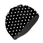 Deokke Silicone Swim Cap Soft Waterproof Durable Swimming Caps Non-Slip Elasticity Keeps Hair Dry Cute for Women Girls Men (G7-White Wave Point)