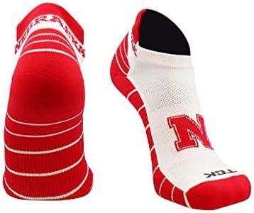 Nebraska Cornhuskers Golf Socks with Tab (White/Red, Large)