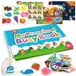 Coogam Preschool Magnetic Busy Book, 9 Themed Stickers Sensory Toys Fine Motor Skills Learning Binder Quiet Book Montessori Toys for Kids Toddlers Home Kindergarten