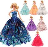 Barwa Doll Dress 5 Pcs Handmade Fashion Wedding Party Gown Dresses Clothes for 11.5 Inch Girl Doll