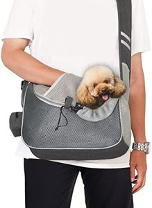 Sac à Dos réglable pour Chien, épaule de Compagnie Sling Transporteur avec Apaiser Interactif, Sac de Transport Voyage pour Petits Animaux Chien Chat de 5 à 10 LB