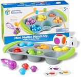 Learning Resources Mini Muffin Match Up Counting Toy Set, Homeschool, Fine Motor Tool, Kids Tweezers, 76 Pieces, Easter Basket Stuffers, Ages 3+