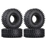 INJORA 2.2inch Crawler Tires 4Pcs RC Rubber Tyre Set Wheel Tires for 1/10 RC Rock Crawler Axial SCX10 RR10 Wraith