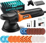 AUTIWOZ W01 5Inch Dual Action Car Polisher, 9mm Random Orbital DA Car Buffer Kit, 630W Polishing Machine with 6 Variable Speeds 2000-6200RPM,Storage Bag for Car Detailing,Waxing,Buffing,Swirl Removal