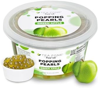 Tea Zone 1lb Green Apple Popping Pearls, Bursting Pearls for Teas, Shakes,Smoothies, Dessert Toppings