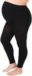 ABSOLUTE SUPPORT Footless Opaque Support Compression Pantyhose for Pregnant Women 20-30 mmHg | for Swelling, Pain Relief, Arthritis, Edema - Black, X-Large - A718BL4