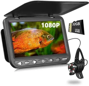 FishPro 7'' Underwater Fishing Camera w/DVR- [Upgrade HD 1080P] Ice Fishing Camera Underwater w/ 10,000mAh Li-Battery, USB-C Charg Port, Portable Ice Fishing Fish Finder for Ice Lake Fishing-25m/82ft