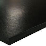 SBR (Styrene Butadiene Rubber) Sheet, 70 Shore A, Black, Smooth Finish, No Backing, 0.25" Thickness, 12" Width, 12" Length