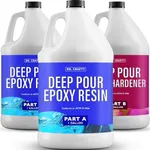 DR CRAFTY Clear Epoxy Resin - Table Top Epoxy Resin Kit - Clear Epoxy Resin for Resin Molds, Table Top, Art Resin, Craft, Jewelry Casting, DIY, Tumblers & Wood - 2 Part Resin Kit (3 Gallons)