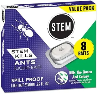 STEM Liquid Ant Baits, Kills The Queen and Colony, for Indoor Use, 8 Spill Proof Bait Stations