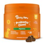 Zesty Paws Probiotics for Dogs | Dog Probiotic Supplements for Digestive Care & Diarrhea Treatment - Dog diarrhea treatment support and Digestive Treats - Health Supplies for UK Dogs | 90 Pcs