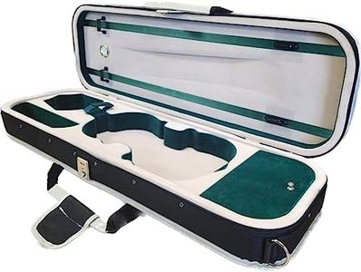 SKY 4/4 Full Size Violin Oblong Lightweight Case with Hygrometer Black/White Sports Style